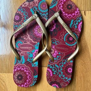 Flip floops Pink and Gold color